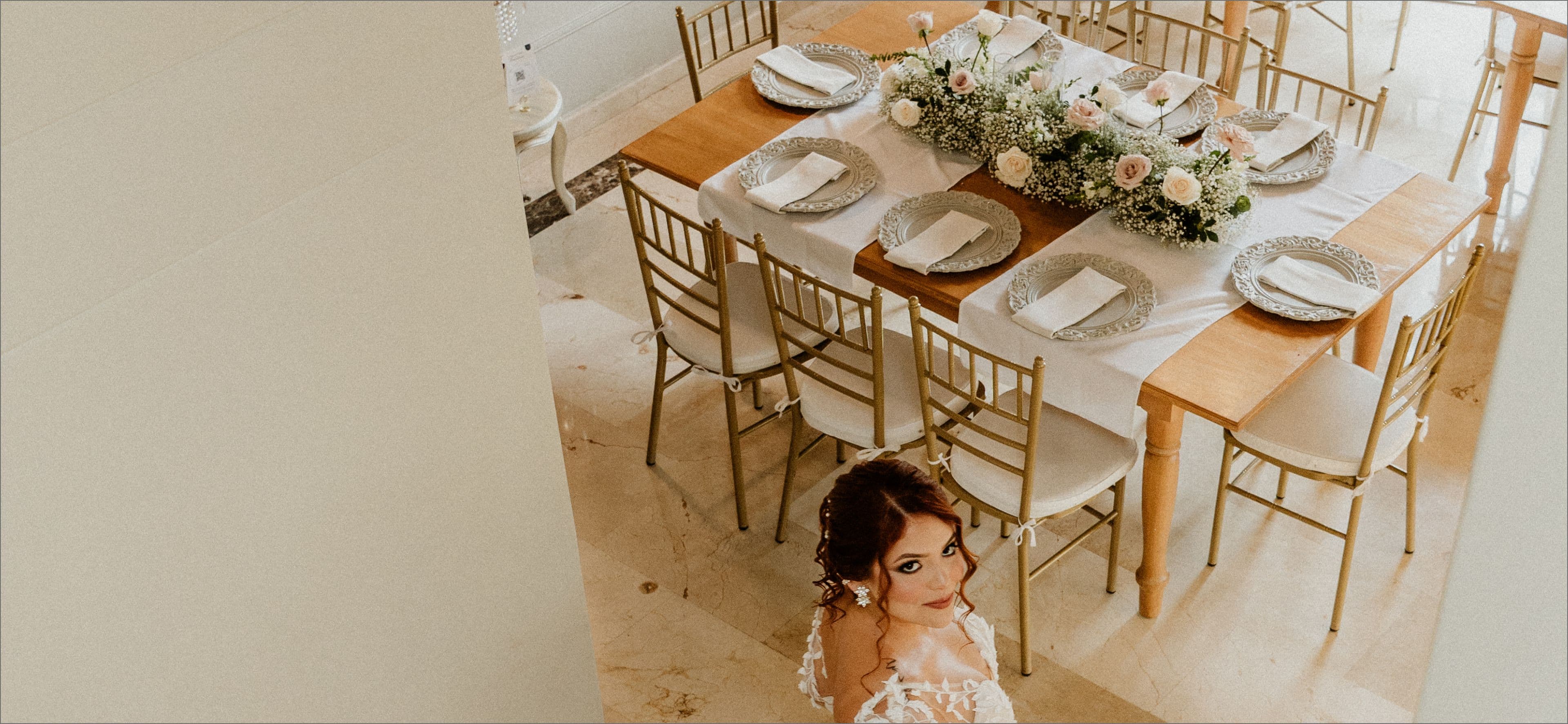 Mesa decorada para boda